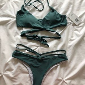 ZAFUL Jade Green Bikini Set Size US 6 NWT